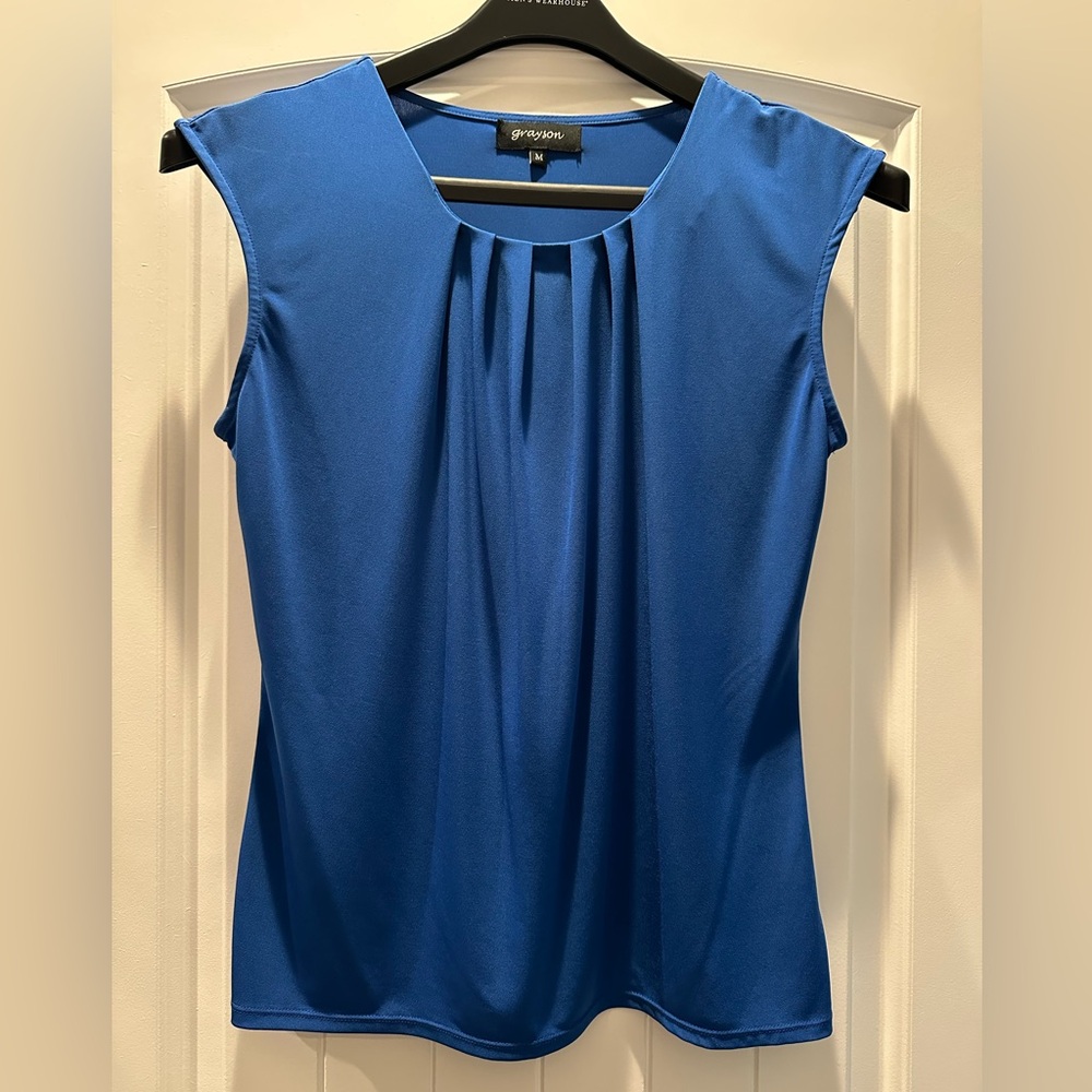 Women's Blue Sleeveless Top